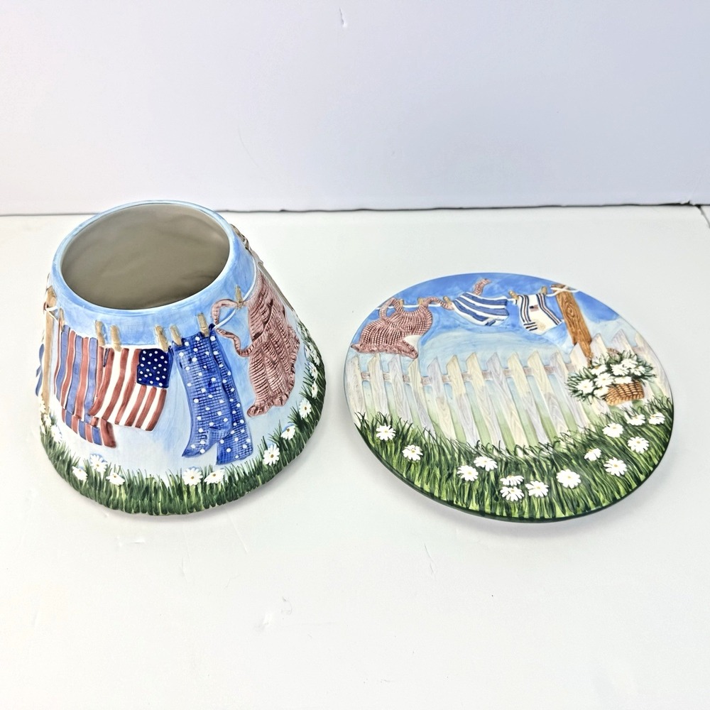 Yankee Candle Jar Candle Shade Topper & Plate American USA Patriotic Flag Set